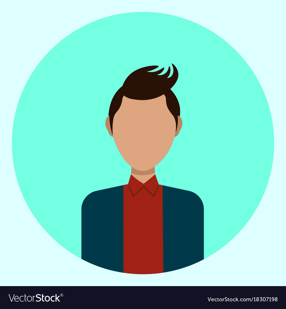 Male Avatar Profile Icon Round Man Face Royalty Free Vector 2637