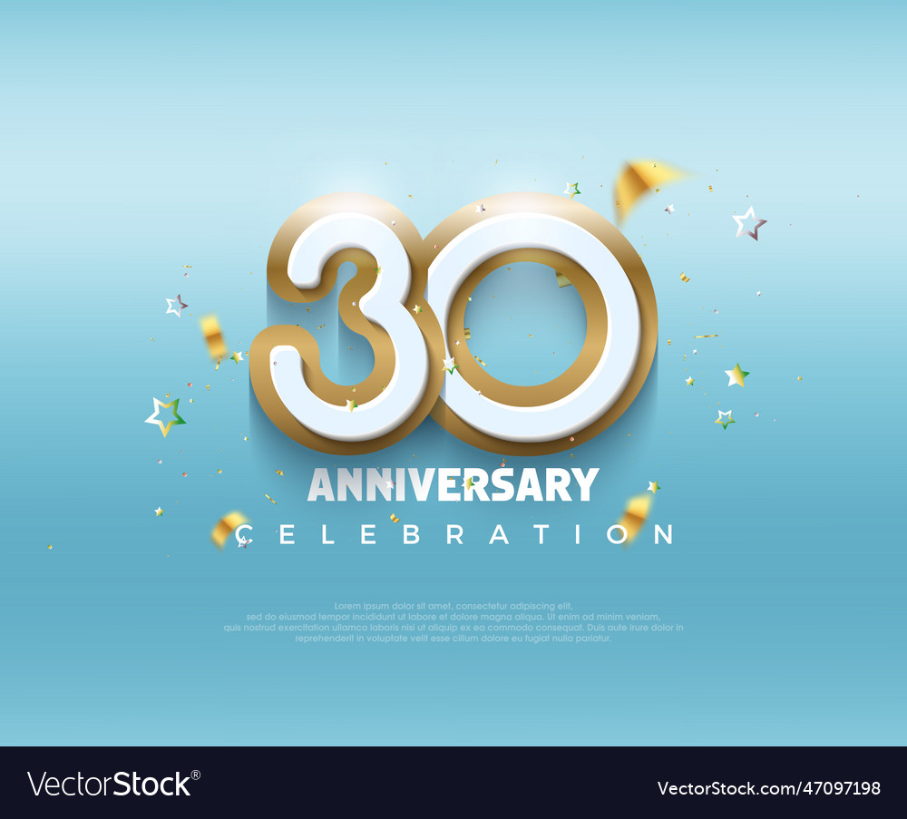 Modern design for 30th anniversary celebration Vector Image