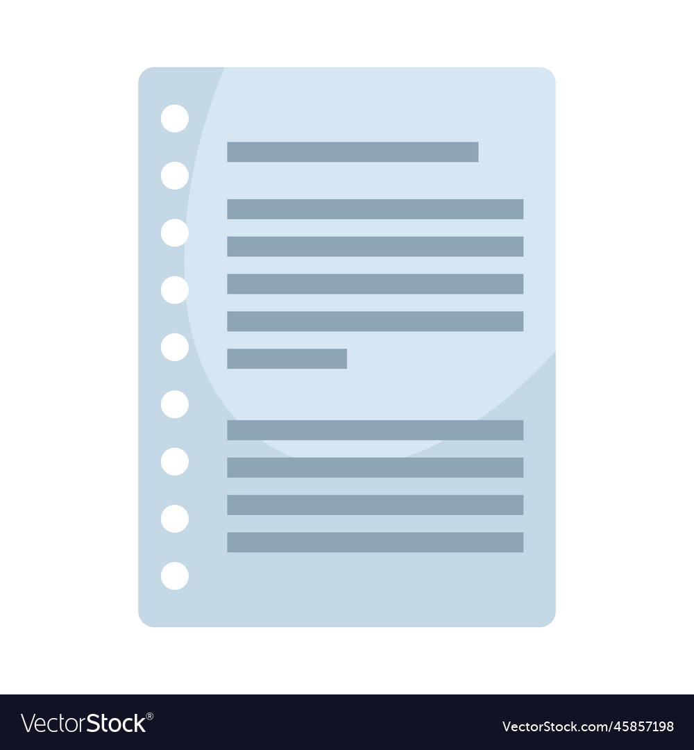 Notebook paper sheet
