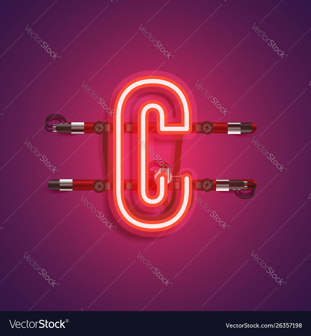 Realistic neon character with wires and console vector image Realistic neon character with wires and console