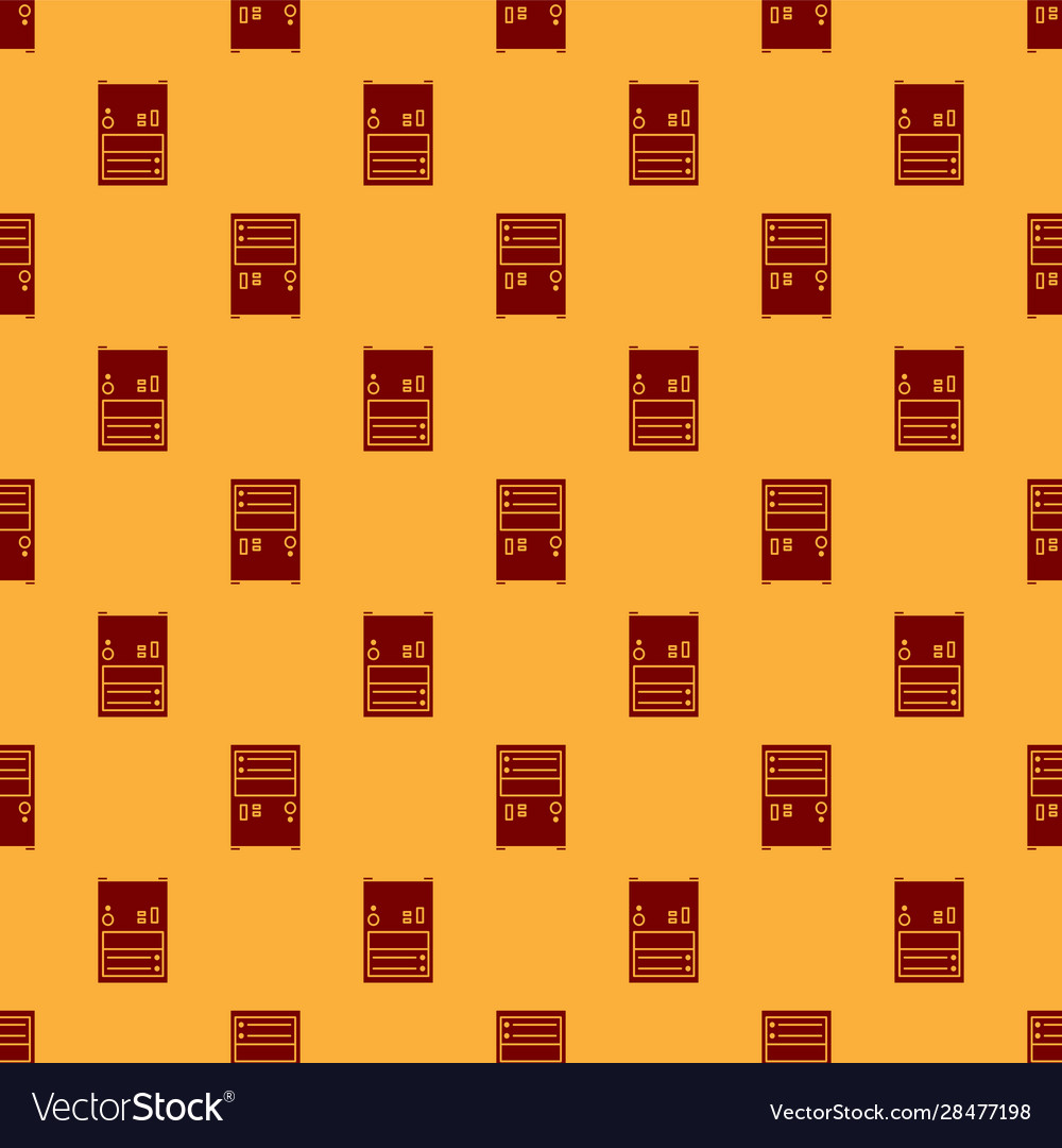 Red computer icon isolated seamless pattern Vector Image Red computer icon isolated seamless pattern