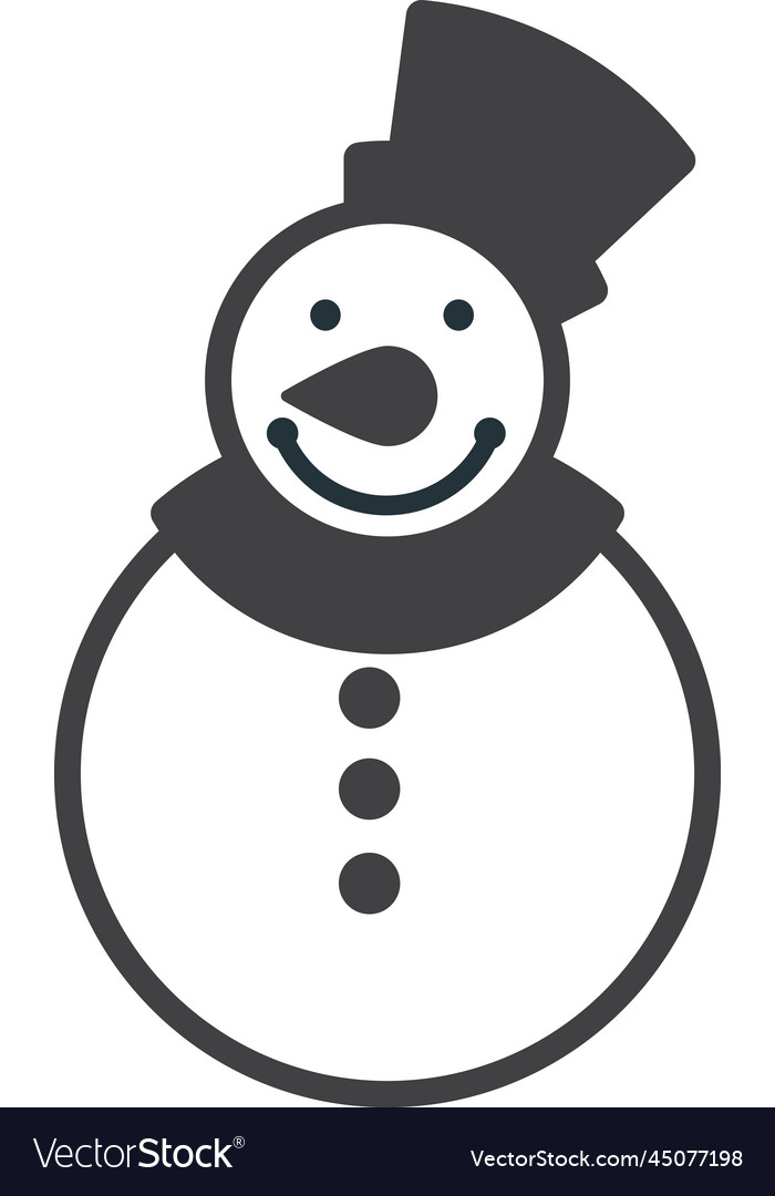 Snowman im minimalen Stil