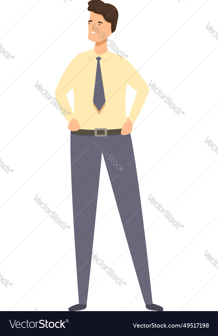 Teenager first job manager icon cartoon Royalty Free Vector