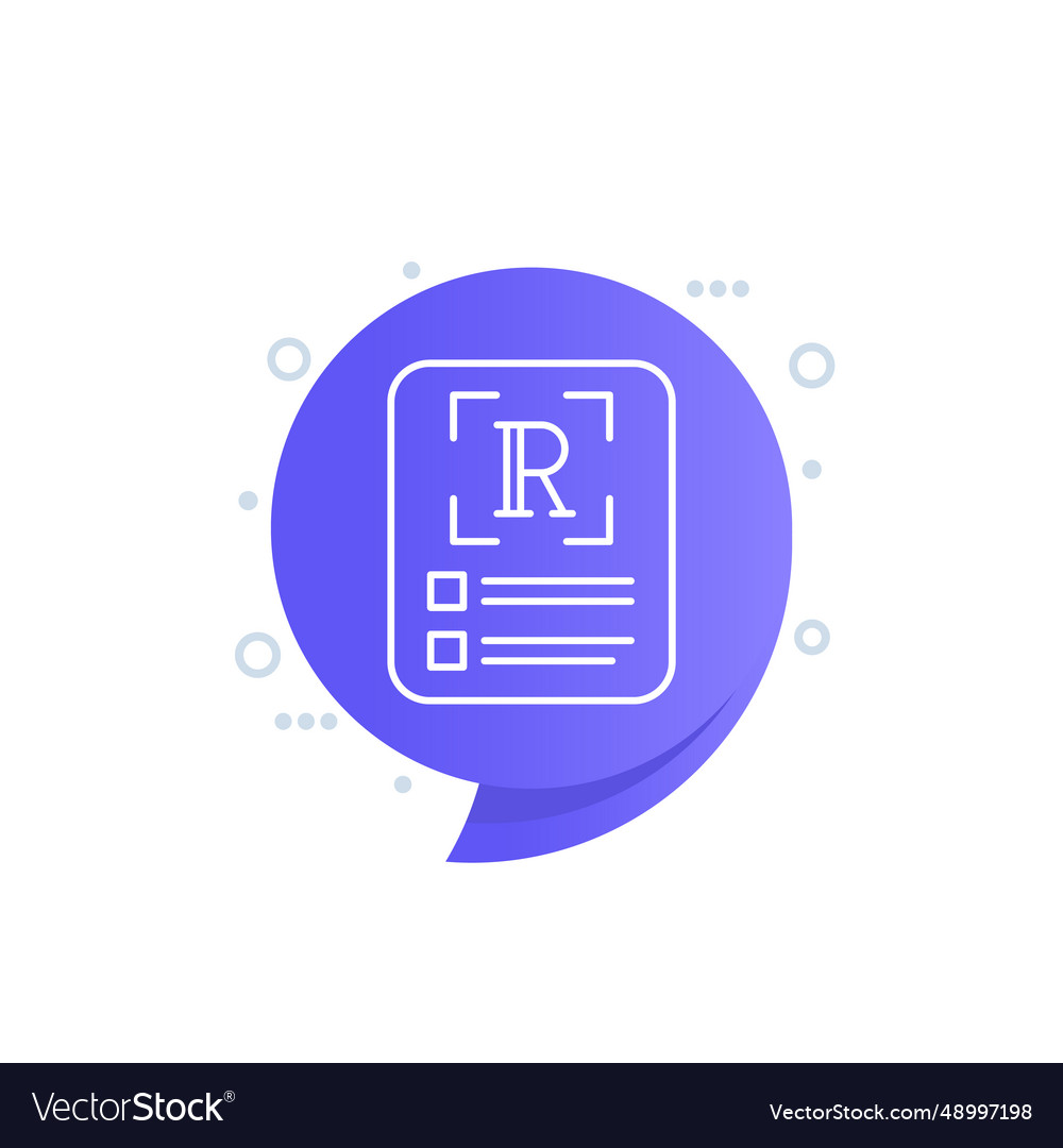 Text scan line icon for web