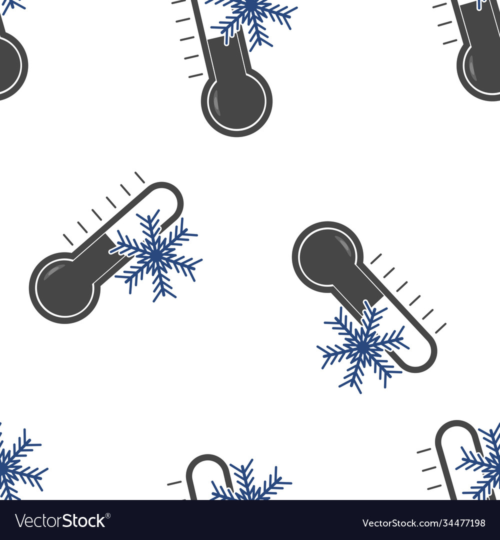 Thermometer and snowflake icon symbol