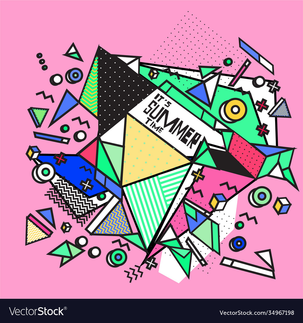 Triangle geometric forms for summer design event