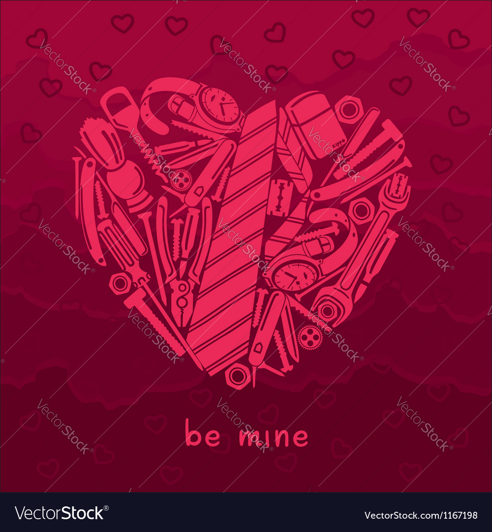 Valentine Card For Manly Men Royalty Free Vector Image