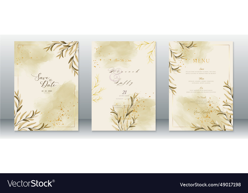 Aquarell Hochzeit Einladungskarte