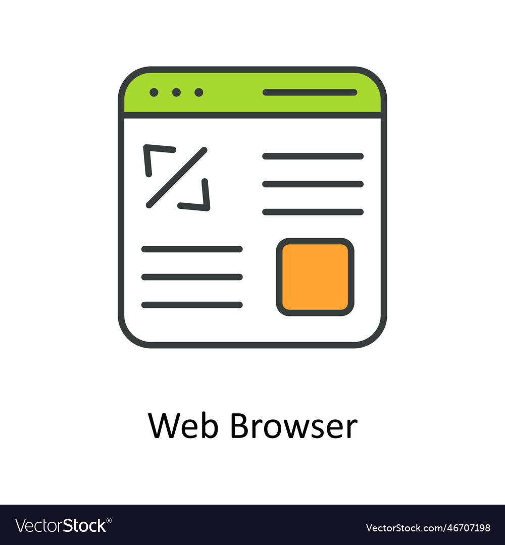 Web browser fill outline icons simple sto