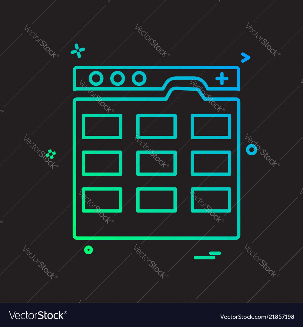 Web layouts icon design vector image Web layouts icon design