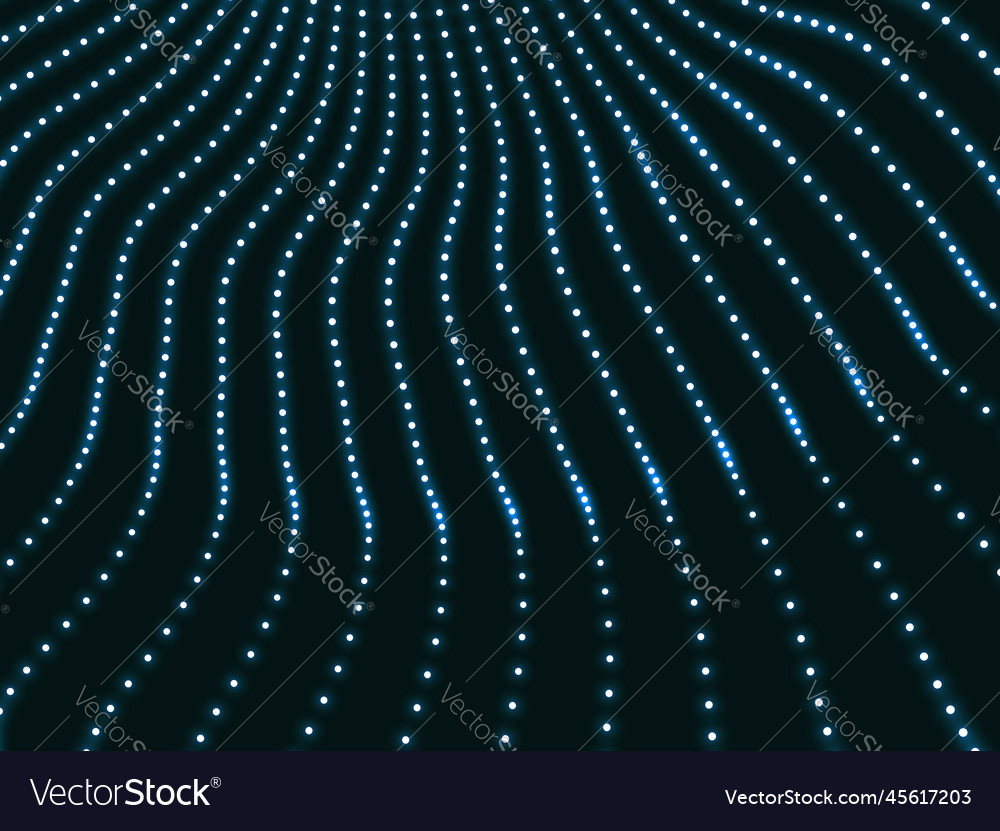 Array with dynamic particles 3d futuristic