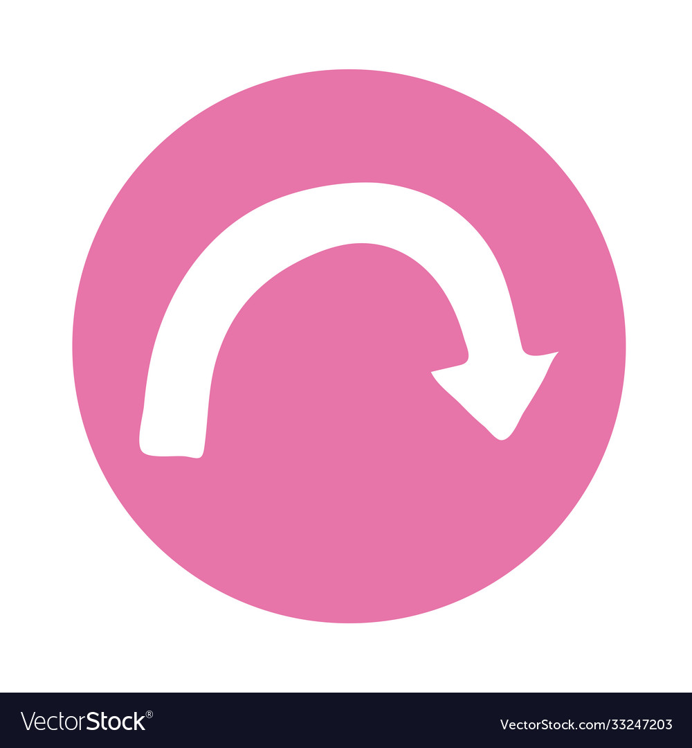 Arrow down and right direction block style