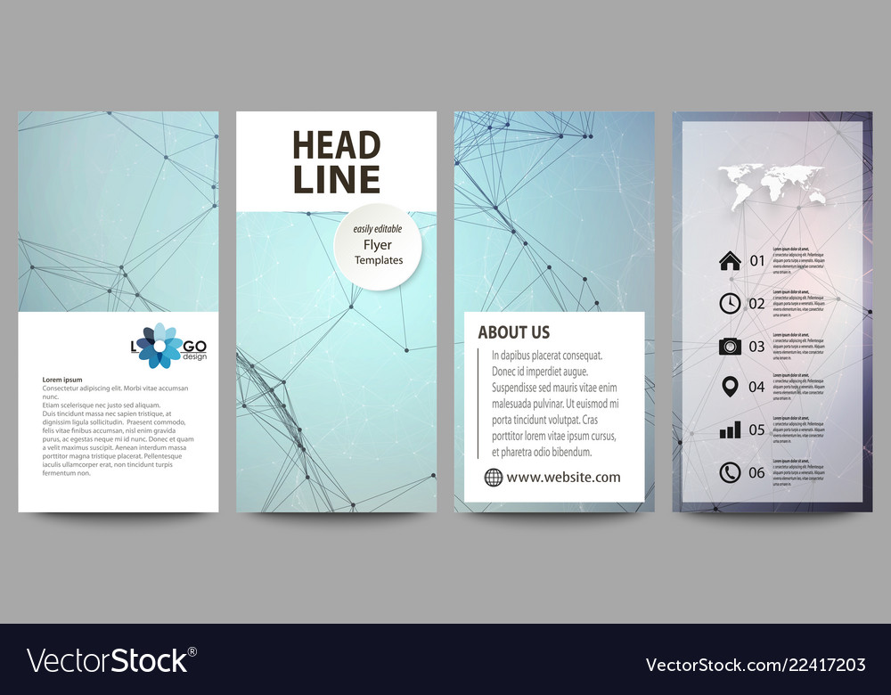 flyers set modern banners business templates vector image