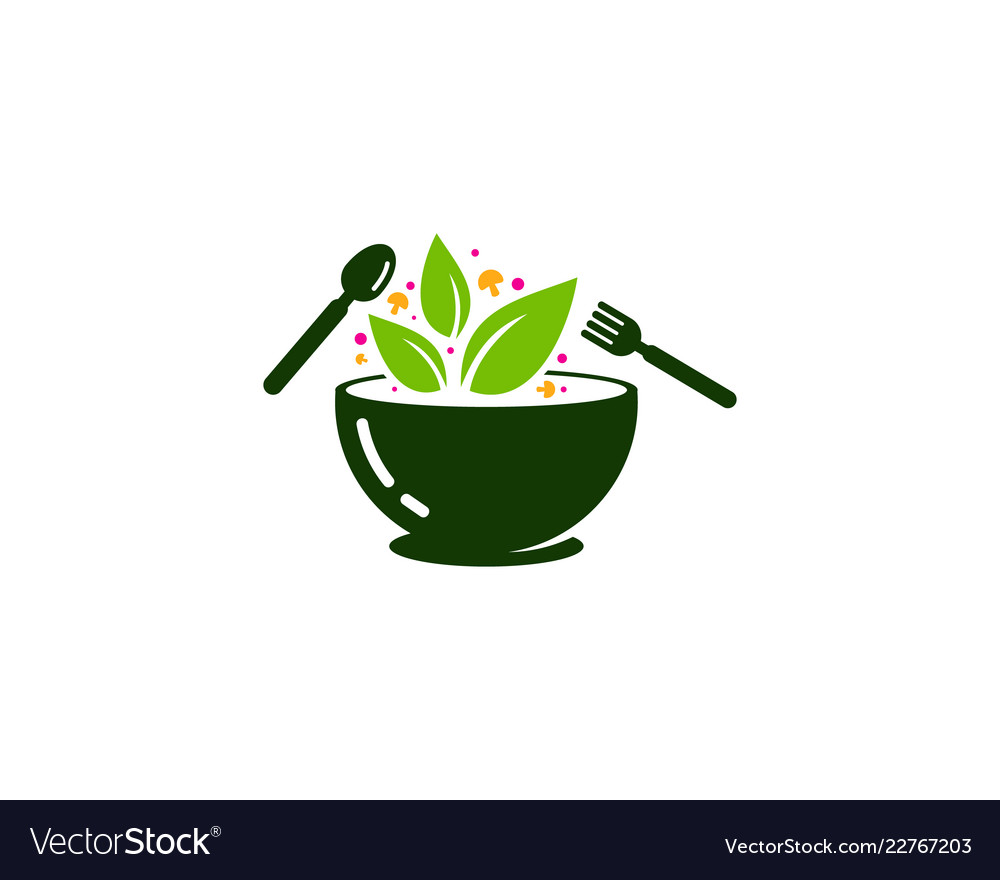 Green food logo icon design Royalty Free Vector Image