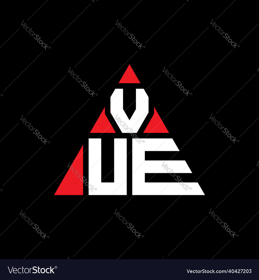 Vue triangle letter logo design Vector Image Vue triangle letter logo design