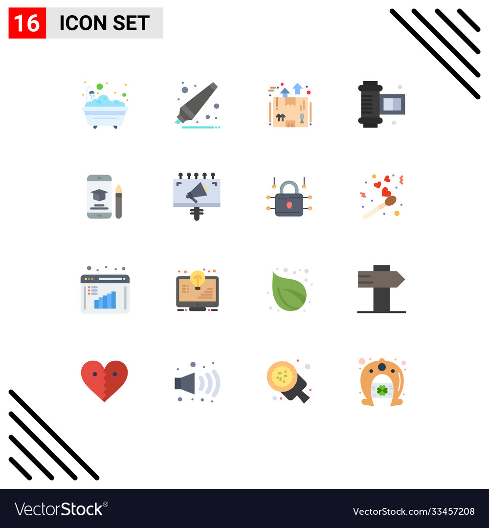 16 universal flat colors set for web and mobile vector image 16 universal flat colors set for web and mobile