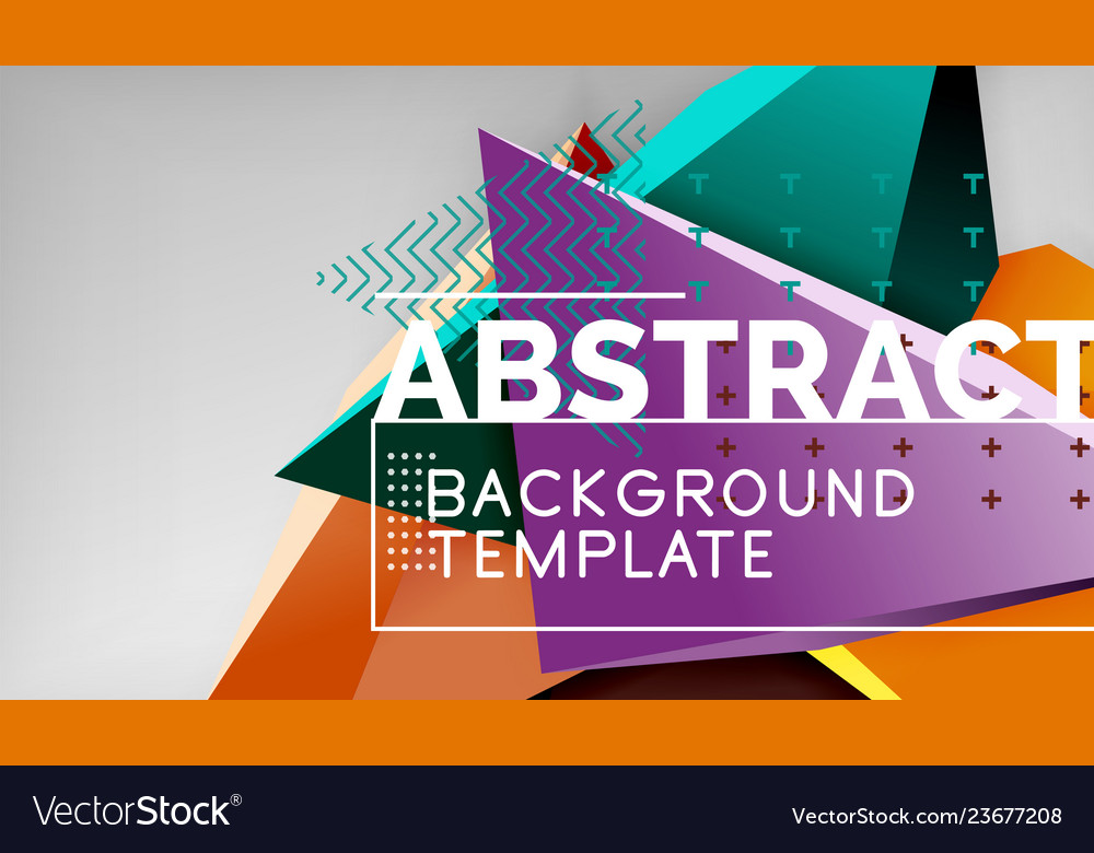 Abstract color triangles geometric background Vector Image Abstract color triangles geometric background