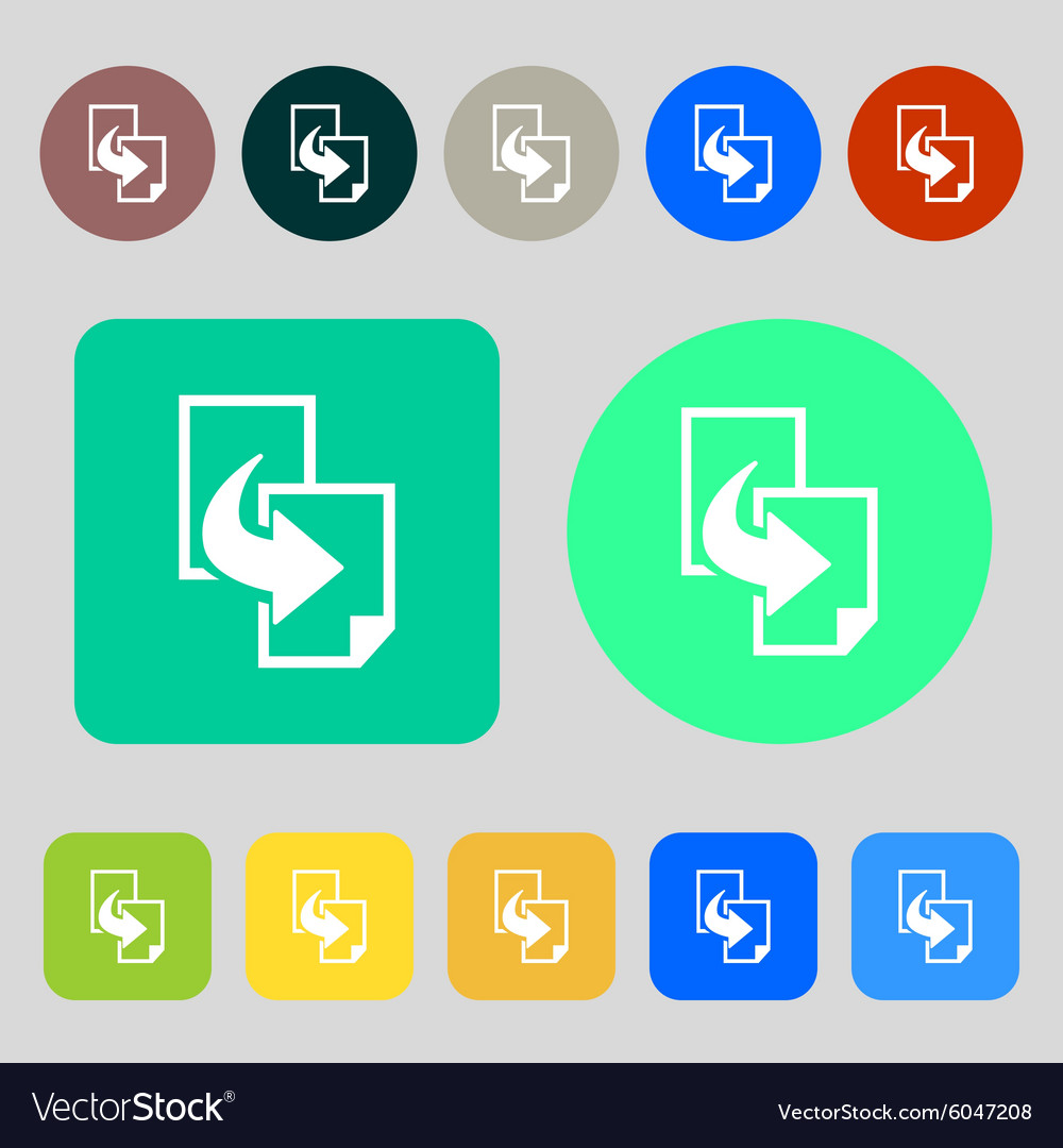 Copy file sign icon duplicate document symbol 12