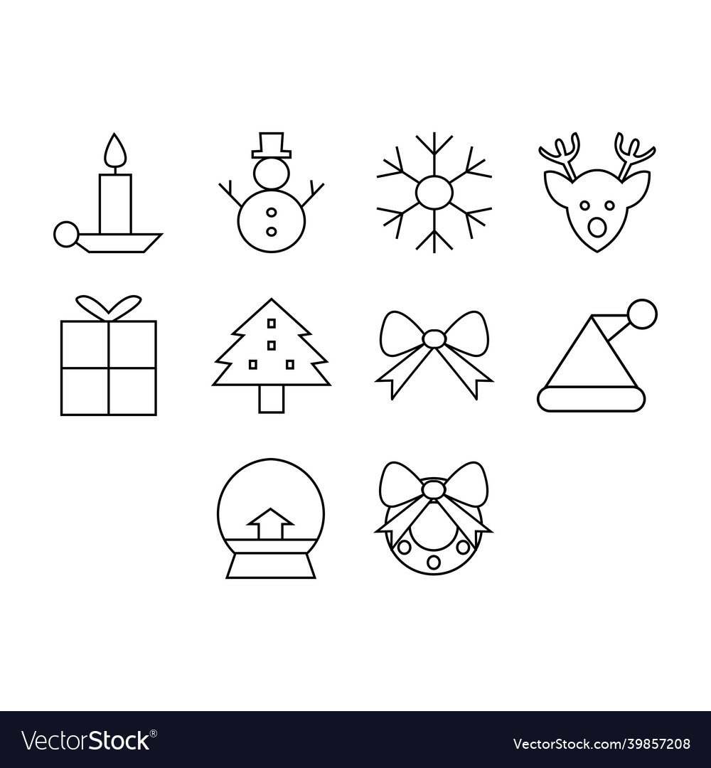 Festive icon set