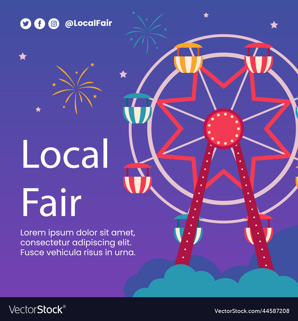 Flat local fair posts set
