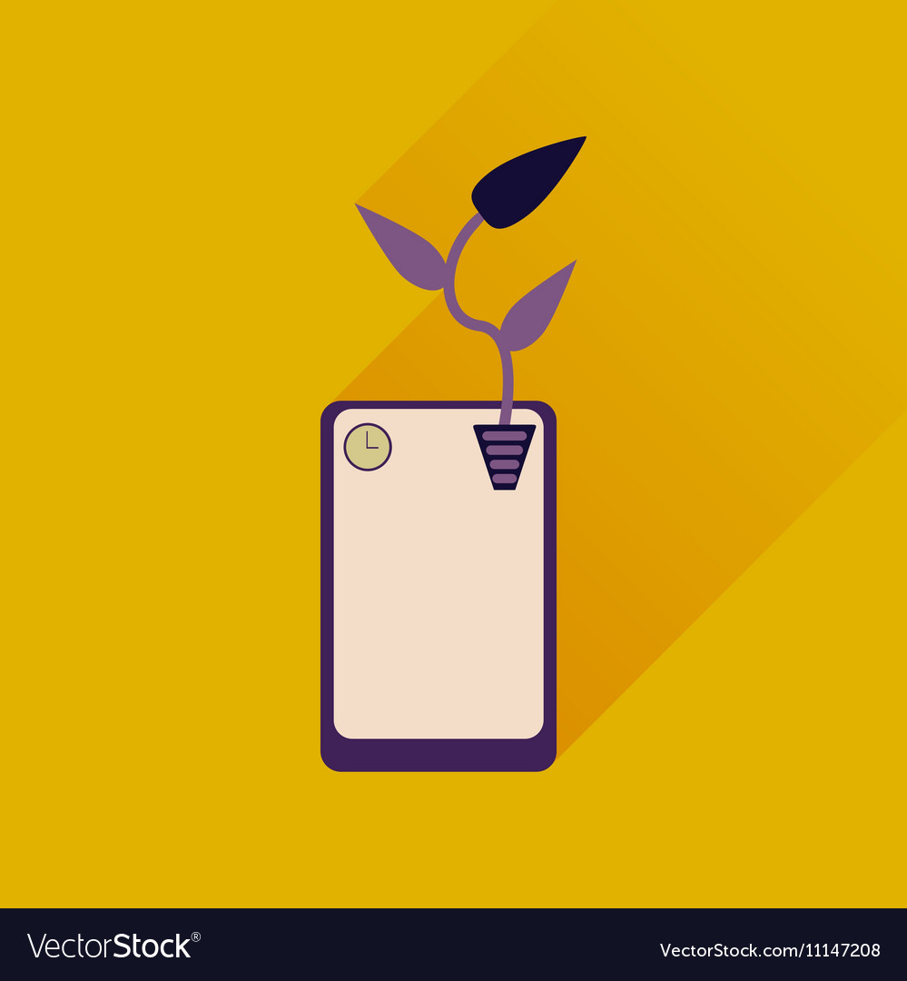 Flat web icon with long shadow mobile phone