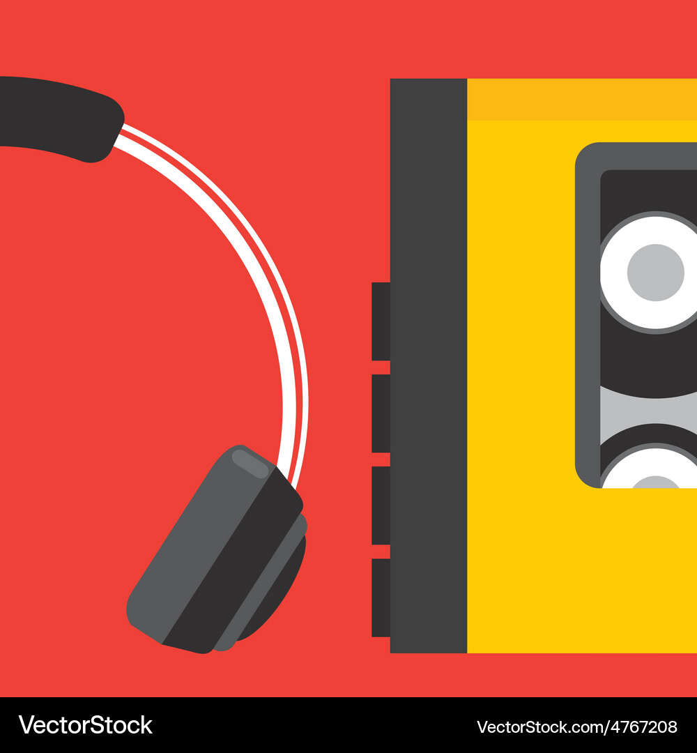 Music player Royalty Free Vector Image - VectorStock