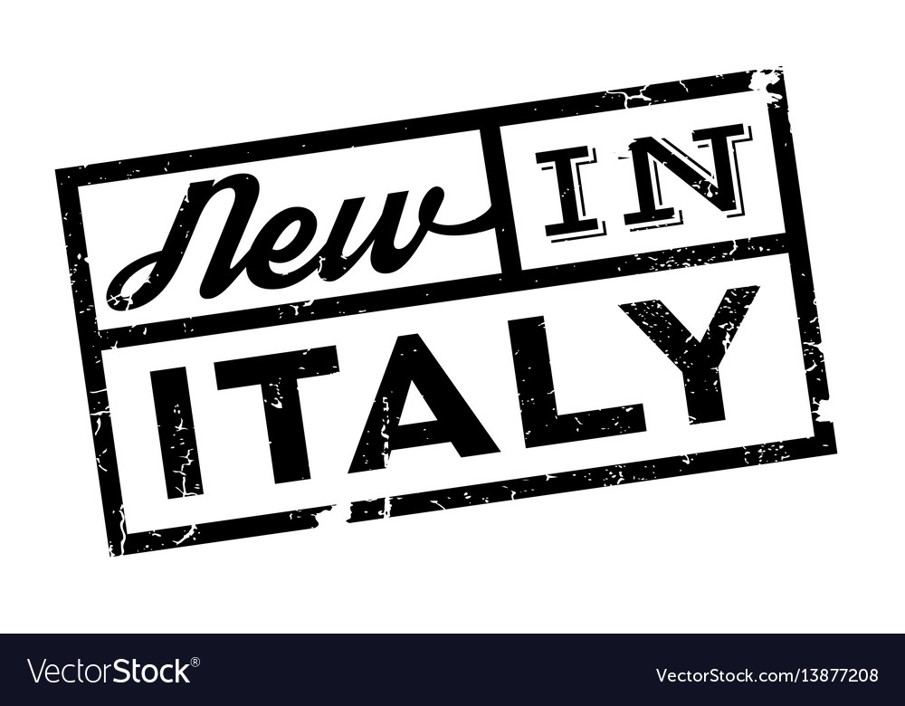 New in italy rubber stamp