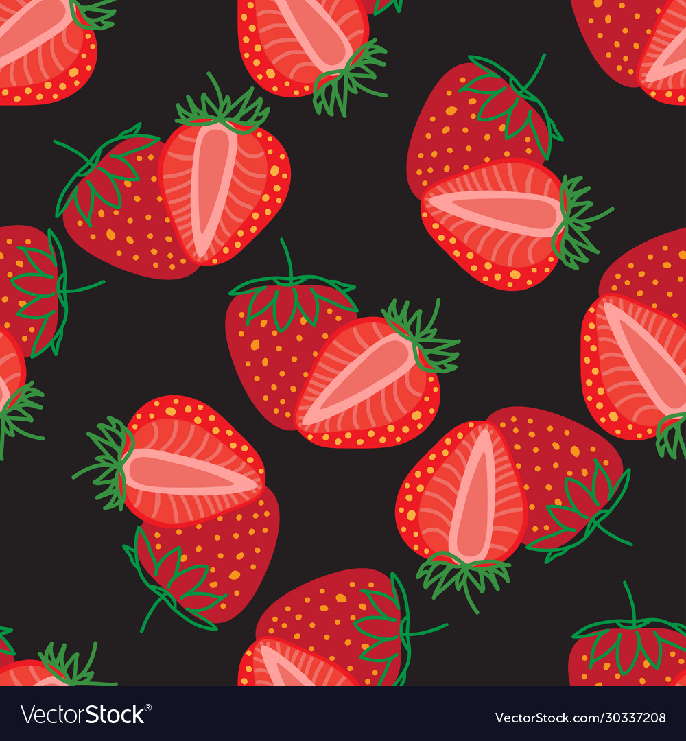 Seamless pattern strawberrys design colorful