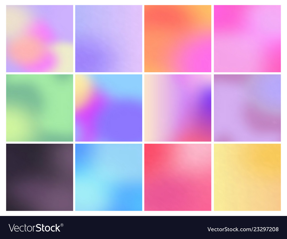 Set of color gradient backgrounds Vector Image Set of color gradient backgrounds