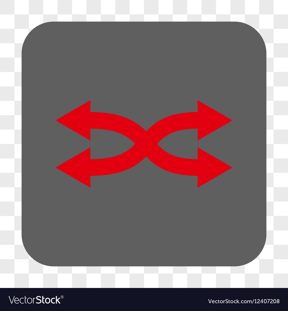 Shuffle arrows horizontal rounded square button