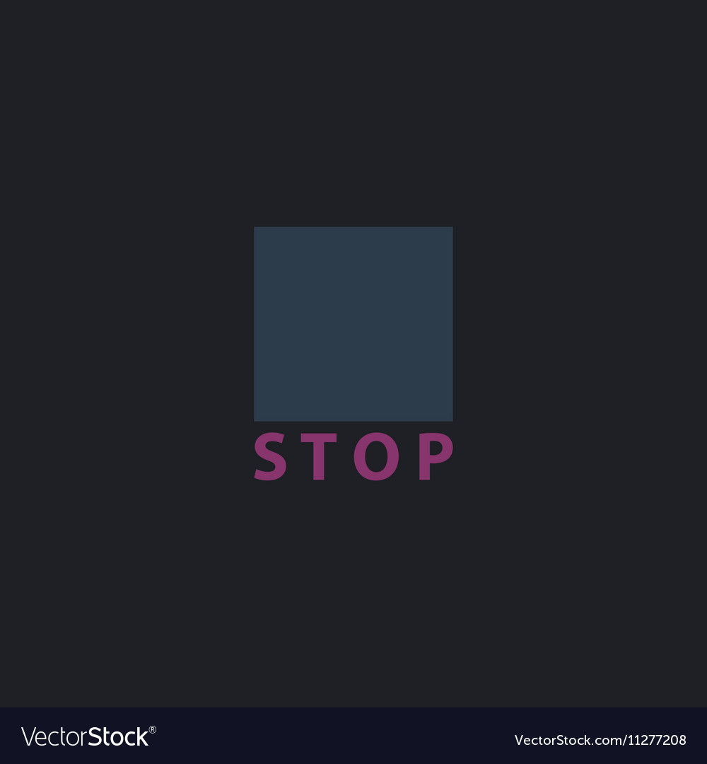 Stop button computer symbol
