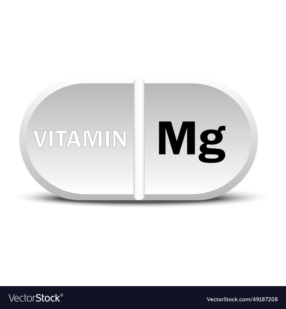 Vitamin mg12 white icon drop pill capsule