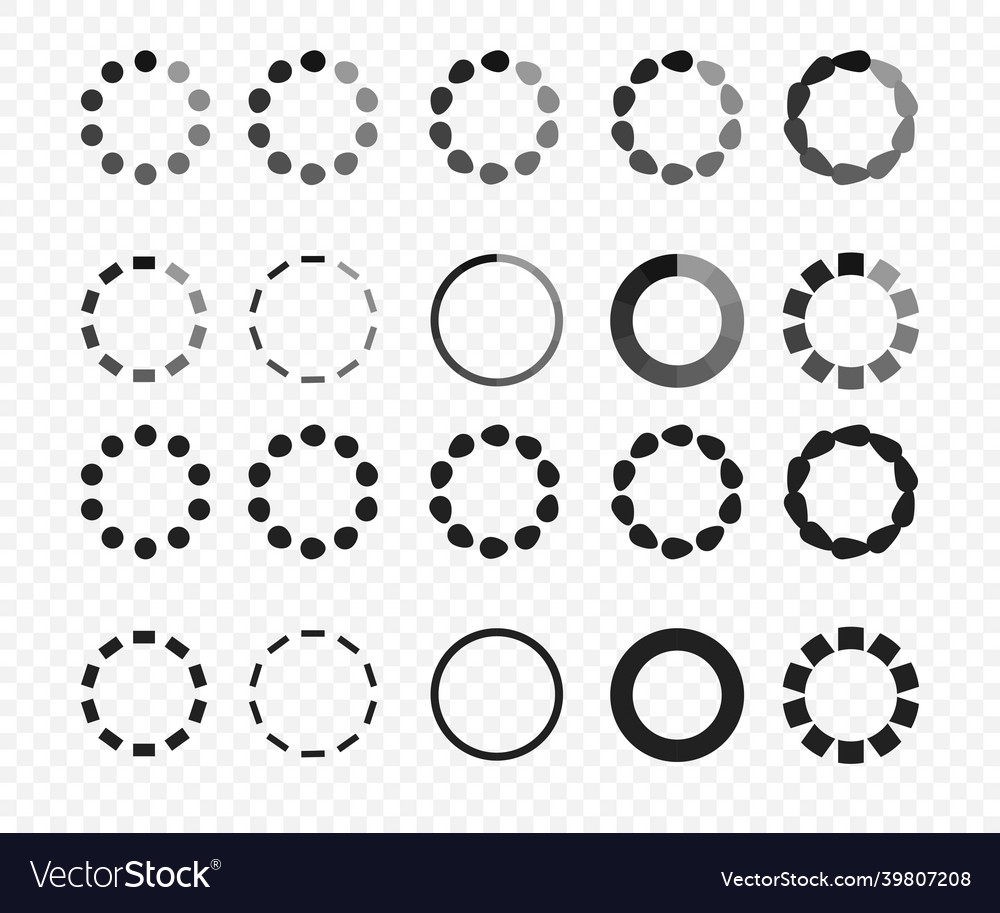 Web load page template concept loader circle icon vector image Web load page template concept loader circle icon