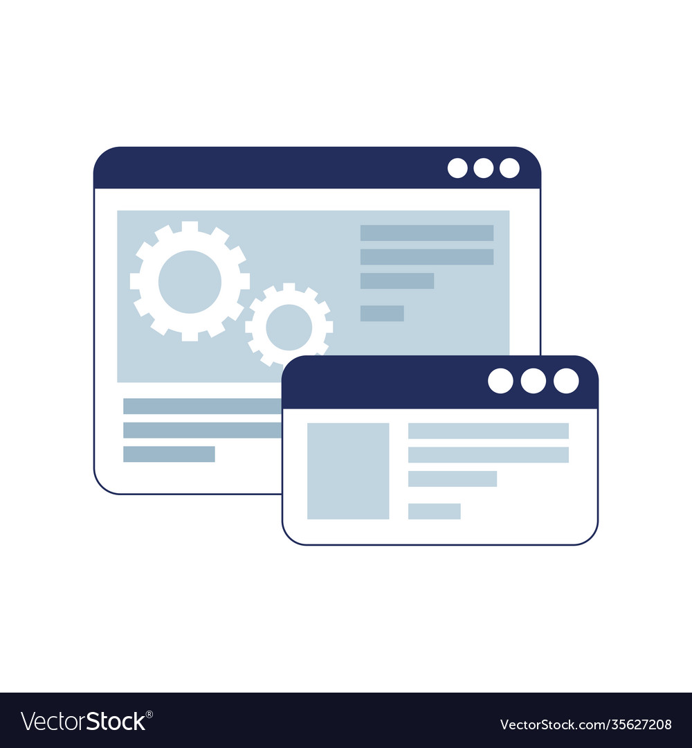 Webpages templates with gears settings