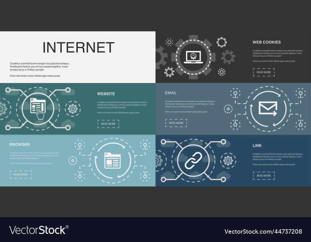 Website browser web cookies email link icons
