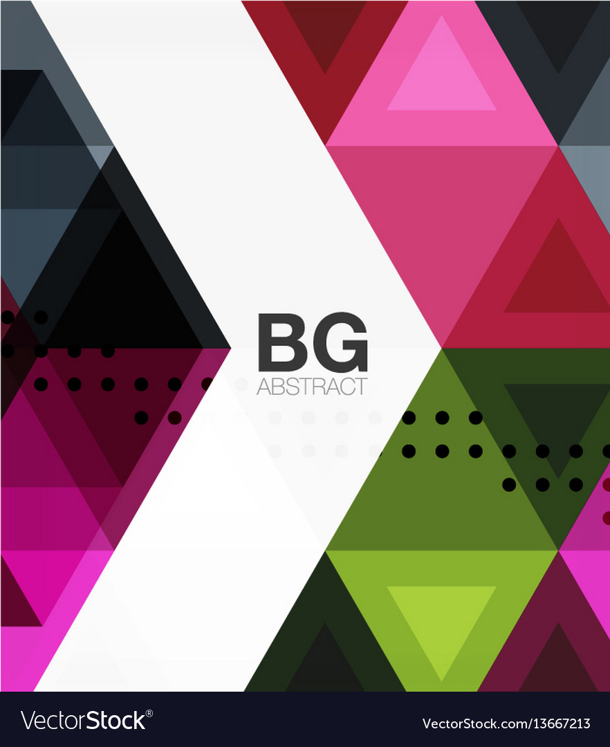 Abstract colorful triangle repetition vector image Abstract colorful triangle repetition