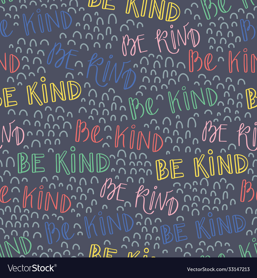 Be Kind Typography Pattern