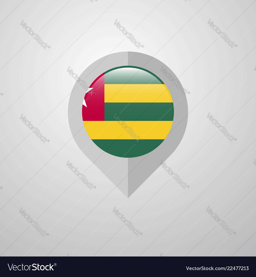 Karten-Navigationszeiger mit togo flag design