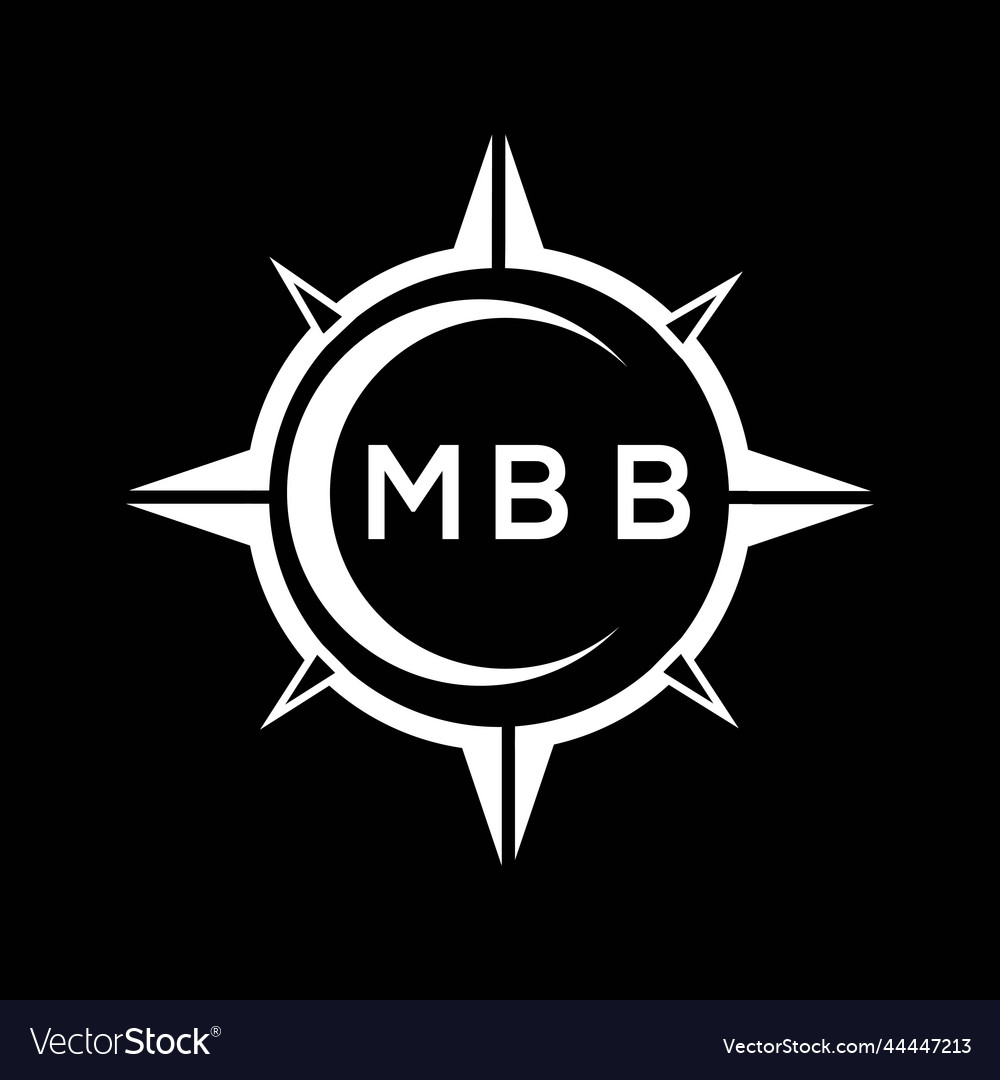 Mbb abstract monogram shield logo design on black