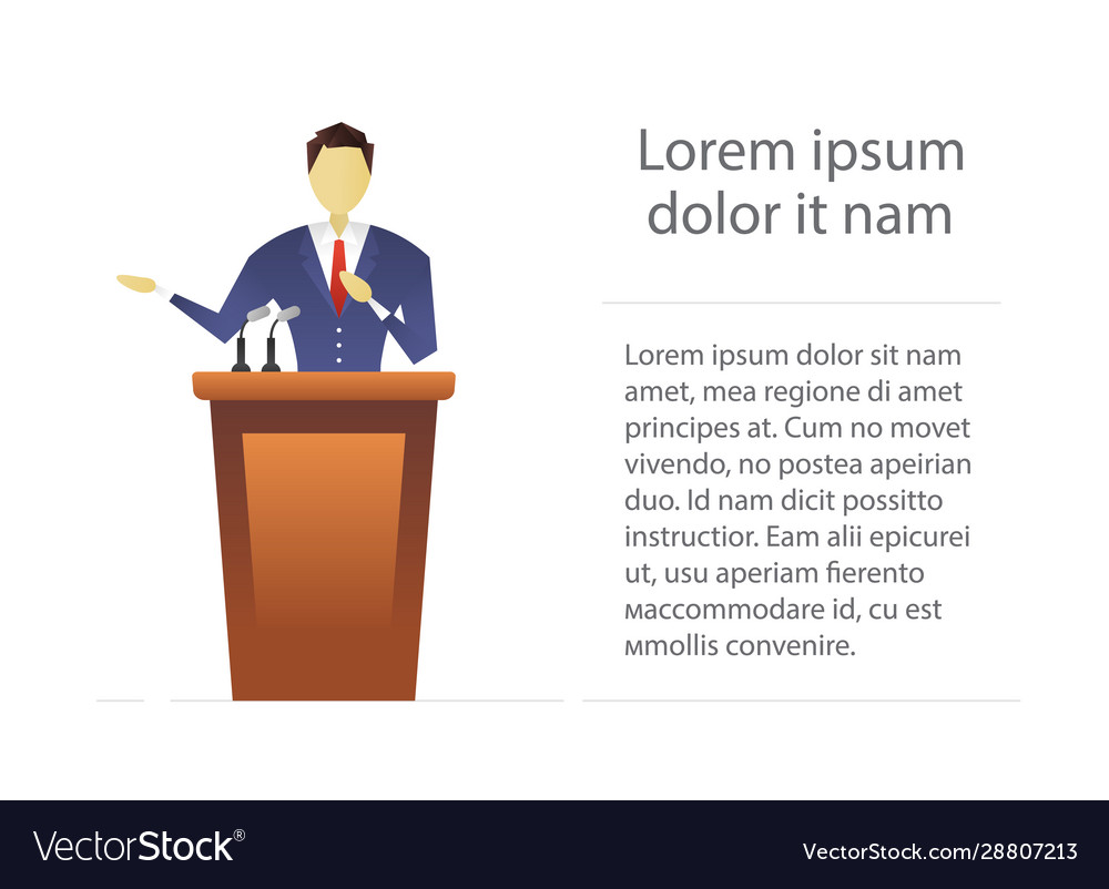 Orator flat character design