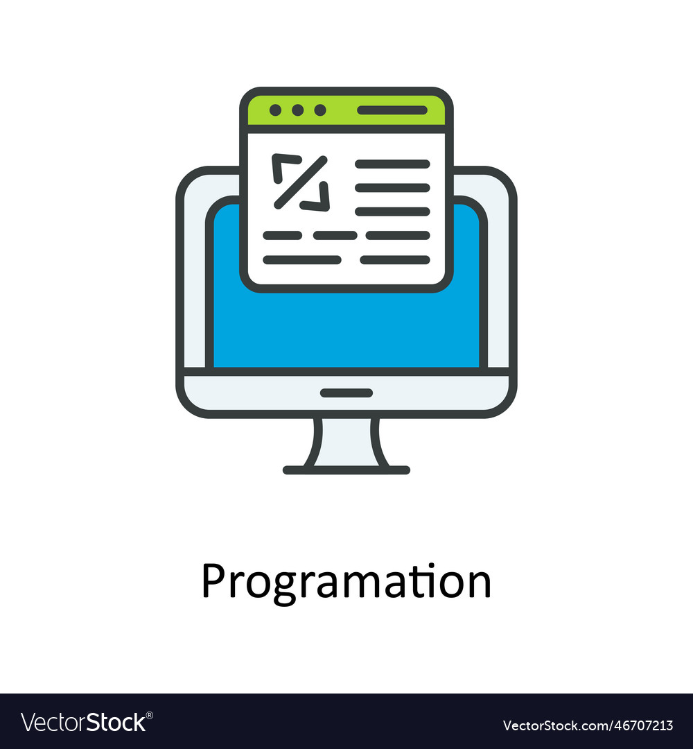 Programation fill outline icons simple st