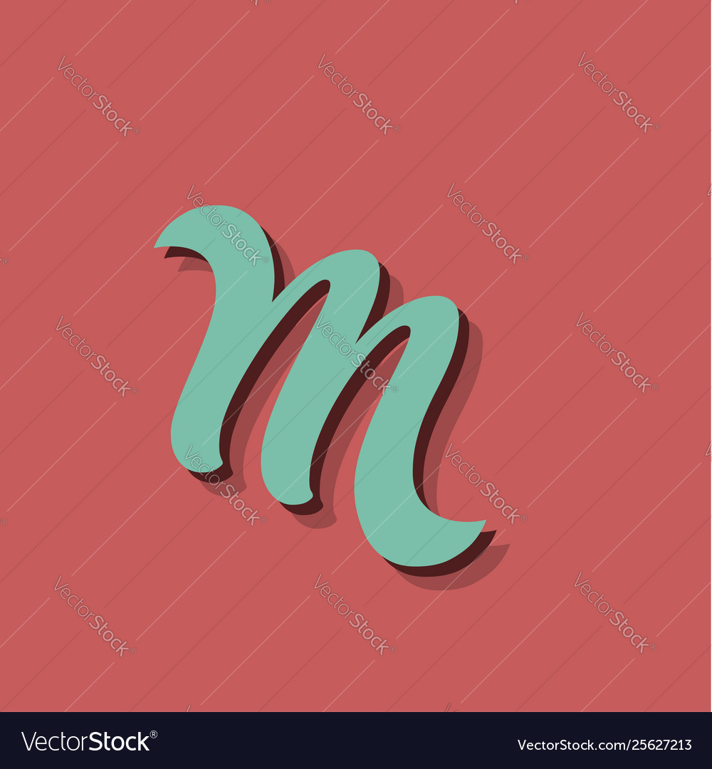 Retro character from a fontset vector image Retro character from a fontset