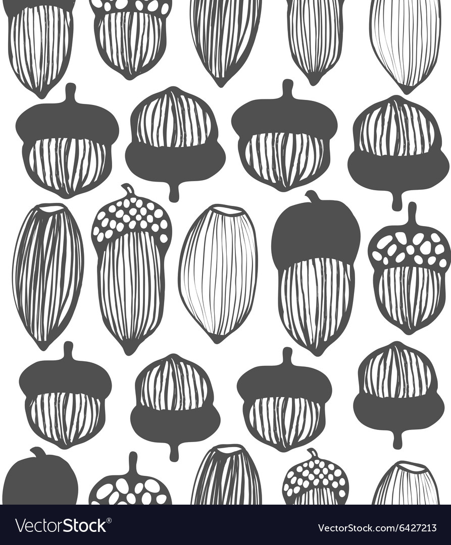Seamless Acorn Pattern