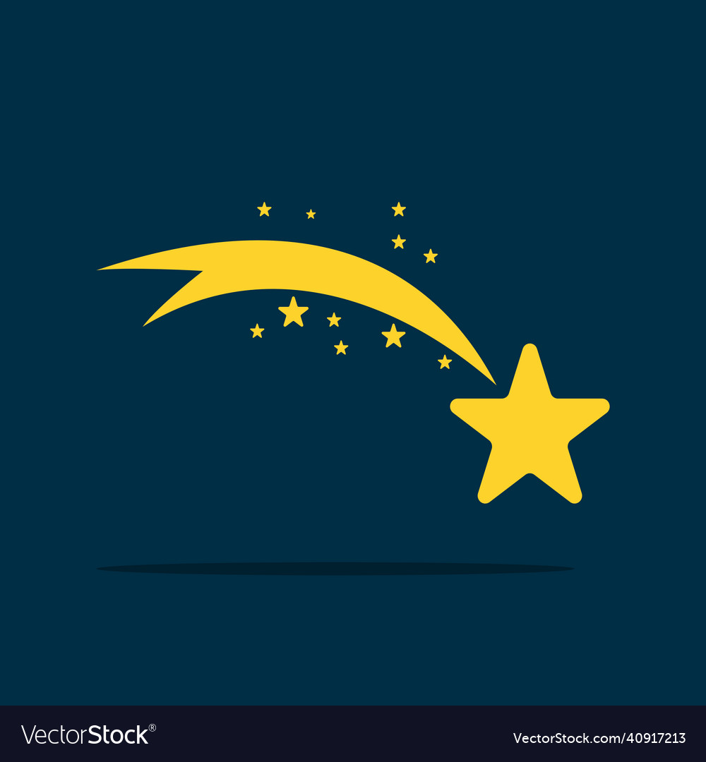 Star meteorites and comets meteor isolated from vector image Star meteorites and comets meteor isolated from