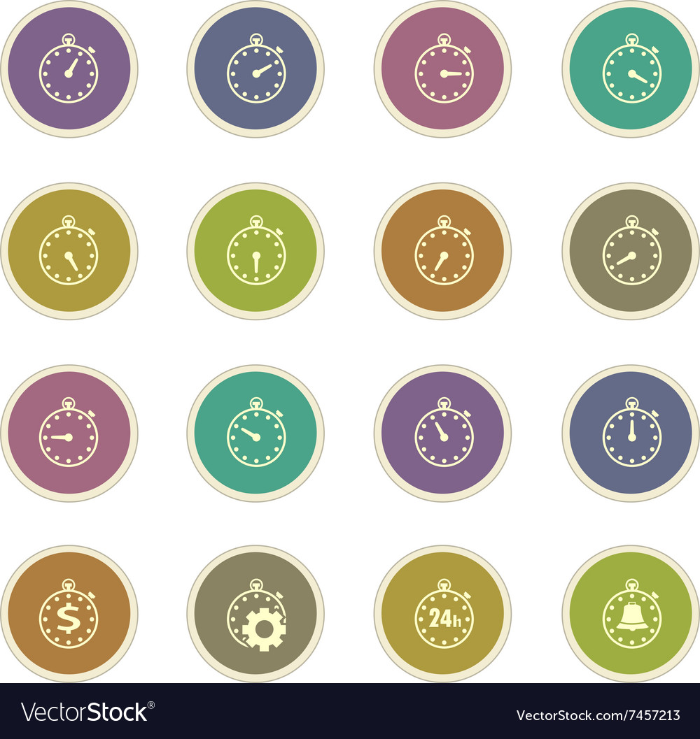 Timer icon set