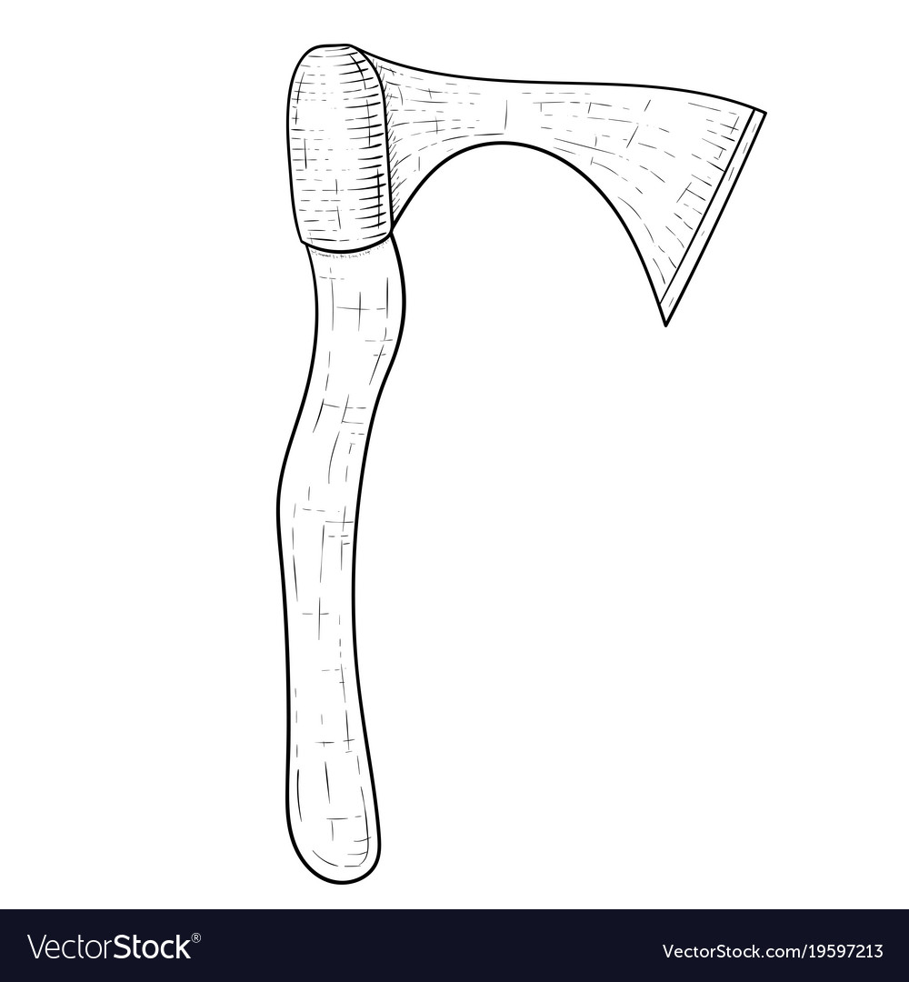 viking axe drawing