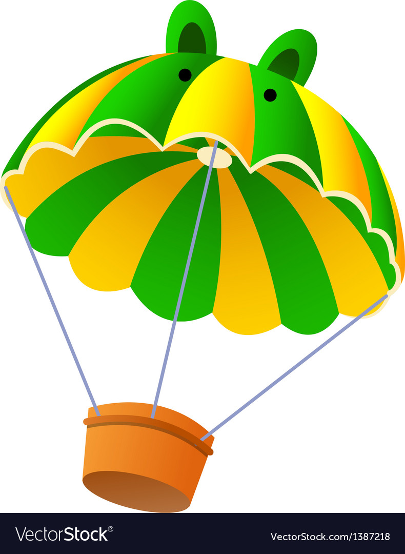 A view parachute Royalty Free Vector Image VectorStock