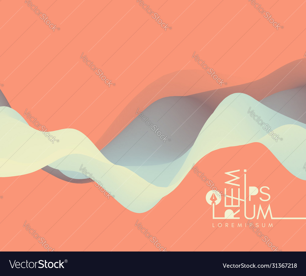 Abstract wavy background with modern gradient vector image Abstract wavy background with modern gradient