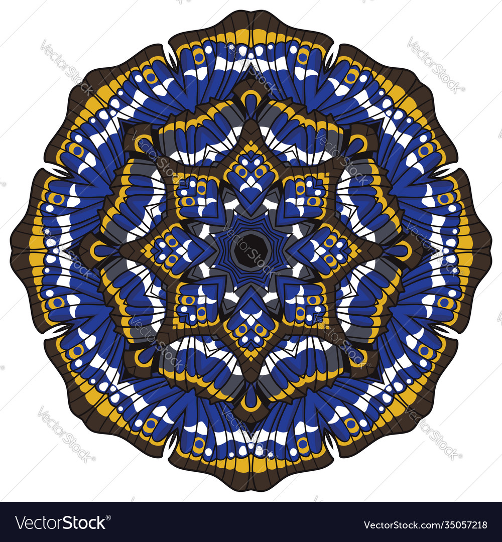 Beautiful circular background fractal image vector image Beautiful circular background fractal image