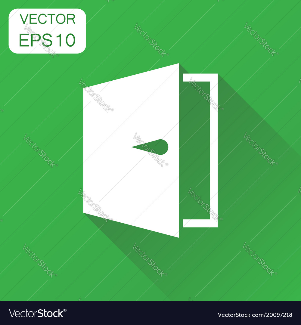 Door icon business concept exit pictograph Vector Image